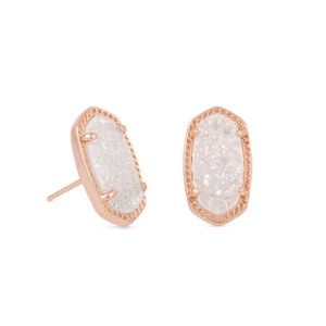 Kendra Scott Ellie Rose Gold Drusy Earrings